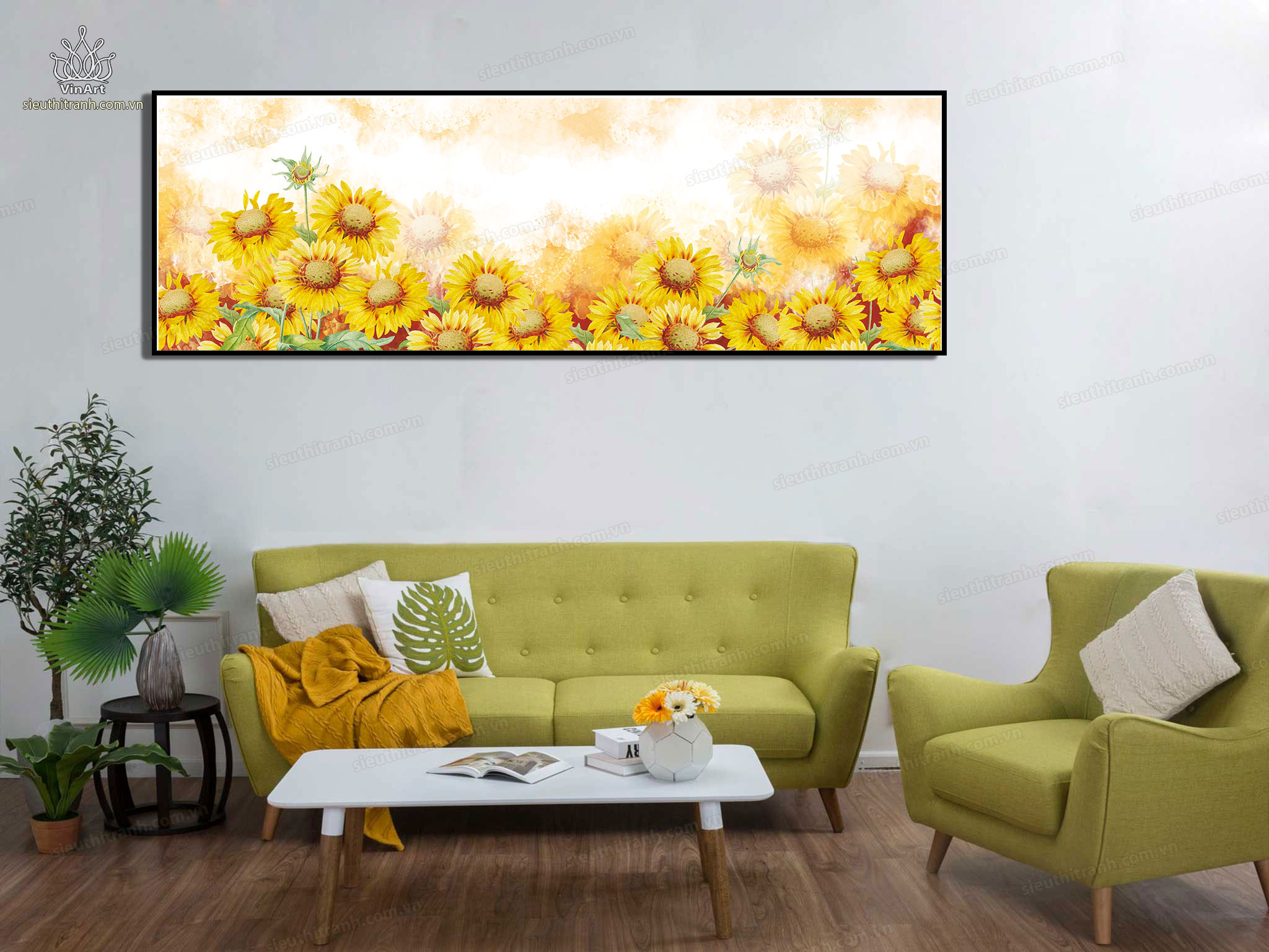 Tranh canvas Hoa Cúc Vàng 4065