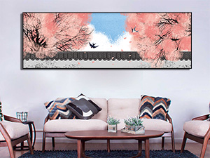 Tranh canvas Phong Cảnh Chim và Cây Hoa