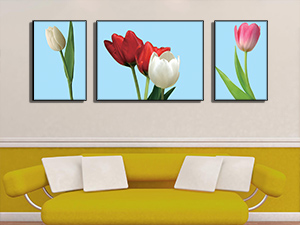 Tranh ghép ba bức Hoa Tulip 4103
