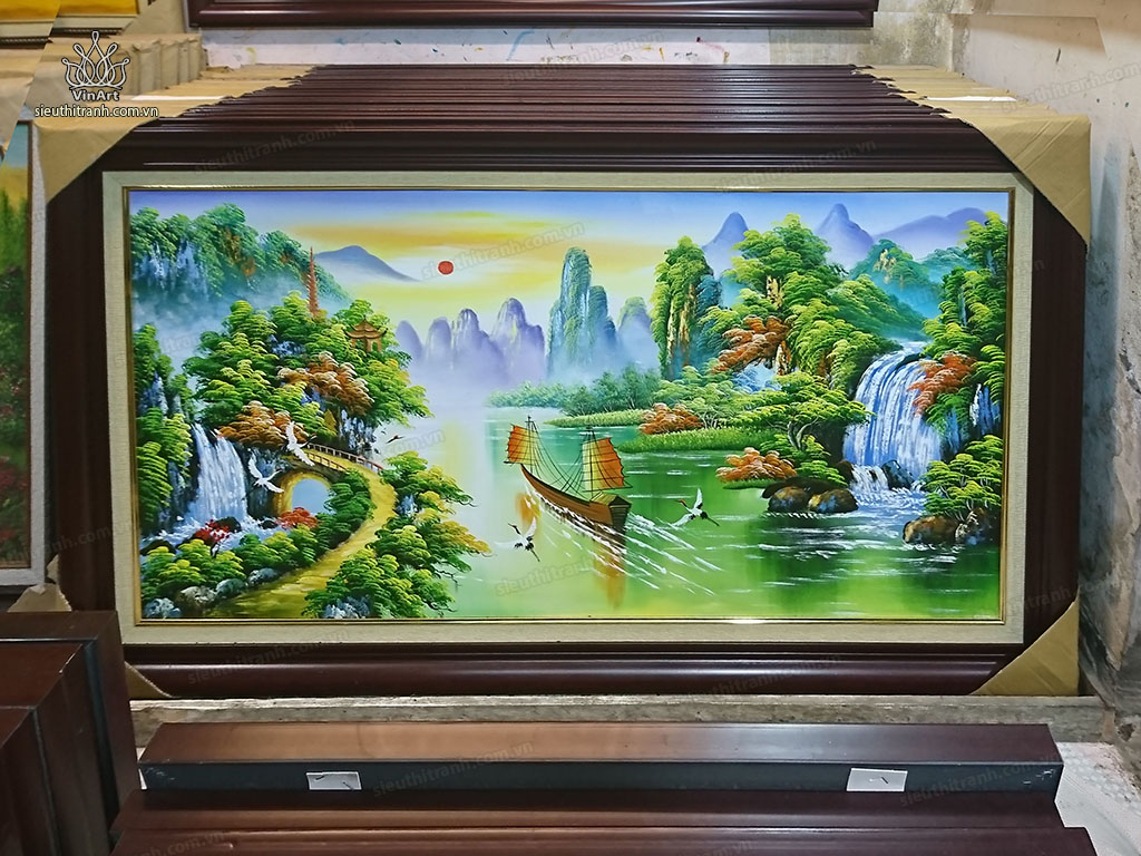 Tranh sơn dầu Phong Cảnh Sơn Thủy 3093